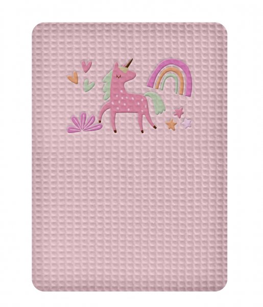 Κουβέρτα Πικέ Λίκνου Unicorn Pink Adam Home