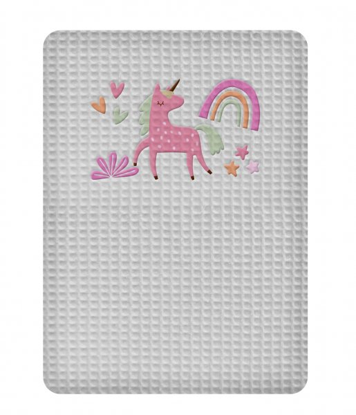 Κουβέρτα Πικέ Κούνιας Unicorn Gray Adam Home