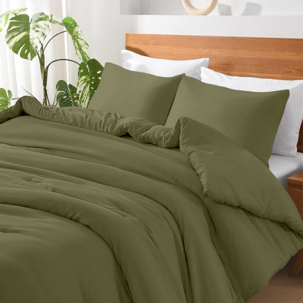 Σετ Σεντόνια Μονά Basico Khaki Lino Home