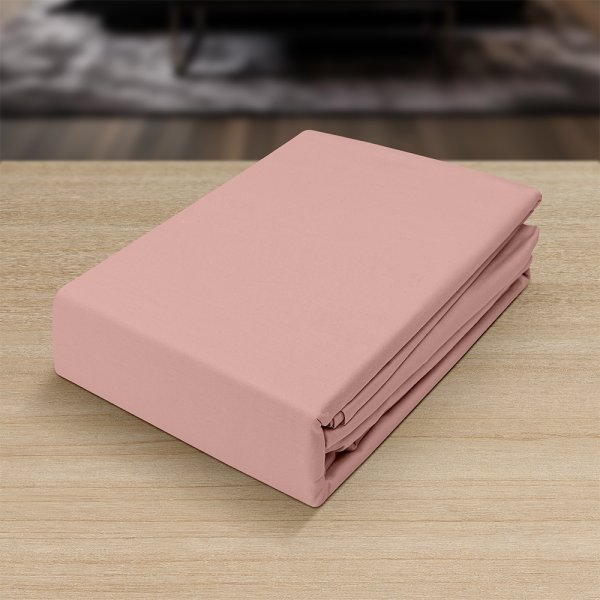 Σετ Σεντόνια Υπέρδιπλα Basico Pink Lino Home