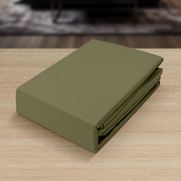 Σετ Σεντόνια Υπέρδιπλα Basico Khaki Lino Home