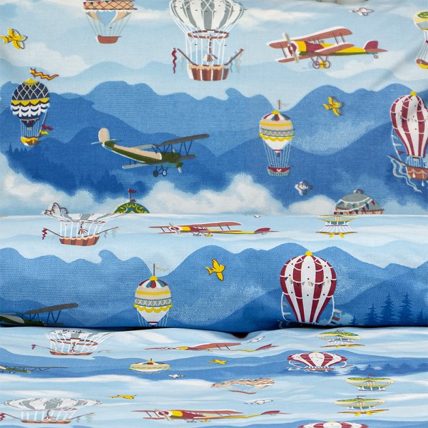 Σετ Σεντόνια Μονά Cloud Chasers Blue Lino Home