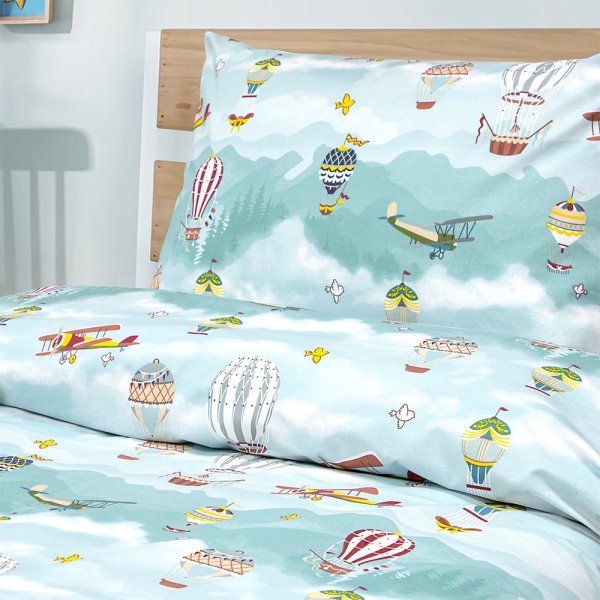 Σετ Σεντόνια Μονά Cloud Chasers Petrol Lino Home