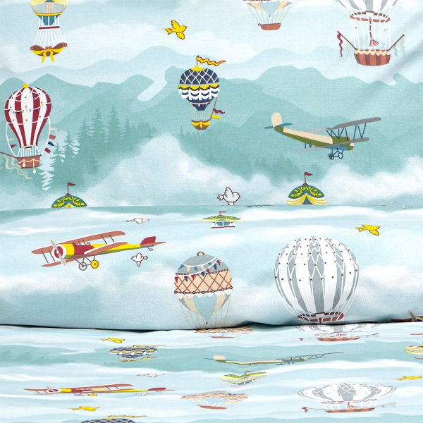 Σετ Σεντόνια Μονά Cloud Chasers Petrol Lino Home