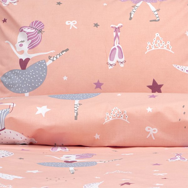 Σετ Σεντόνια Μονά Dreamy Dancers Coral Lino Home