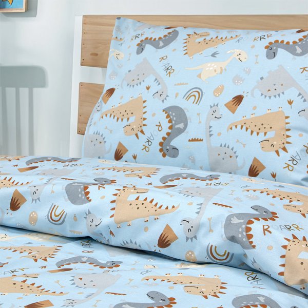 Σετ Σεντόνια Μονά Jurassic Nap Petrol Lino Home