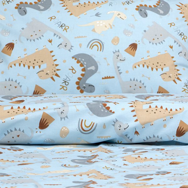 Σετ Σεντόνια Μονά Jurassic Nap Petrol Lino Home