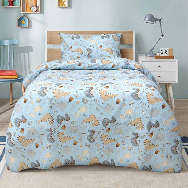 Σετ Σεντόνια Μονά Jurassic Nap Petrol Lino Home