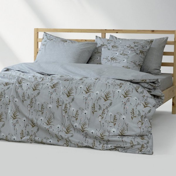 Σετ Σεντόνια Γίγας Verde Ασημί Lino Home