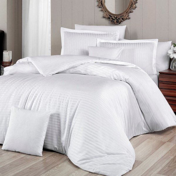 Ξενοδοχειακή Μαξιλαροθήκη (50x70) Oxford Capri White Lino Home