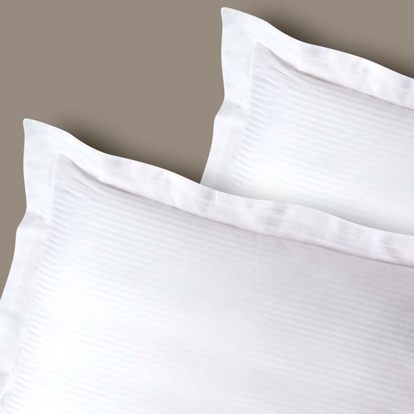 Ξενοδοχειακή Μαξιλαροθήκη (50x70) Oxford Barri White Lino Home