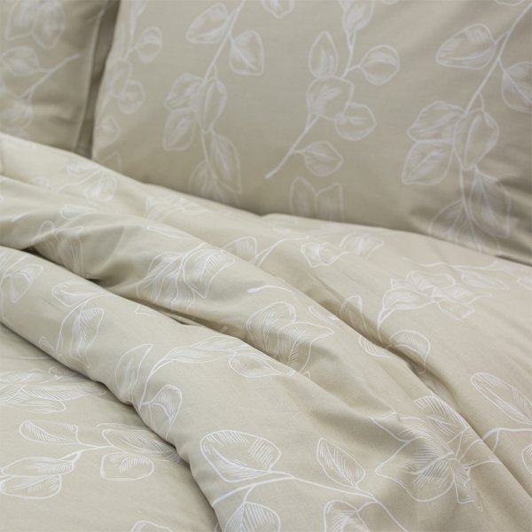 Σετ Παπλωματοθήκη Υπέρδιπλη Dejar Μπεζ Lino Home