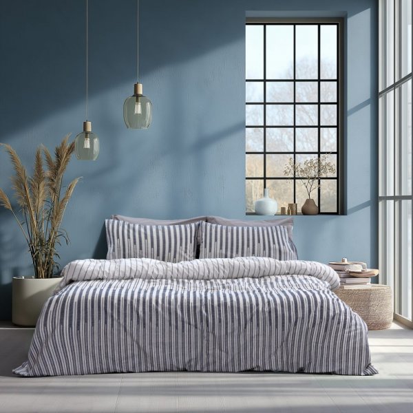 Σετ Παπλωματοθήκη Υπέρδιπλη Elan Γκρι Lino Home