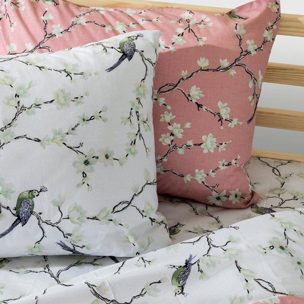 Σετ Παπλωματοθήκη Μονή Parrots Σομόν Lino Home