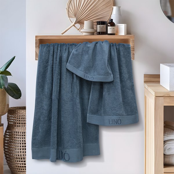 Πετσέτα Προσώπου Brandy Denim Lino Home