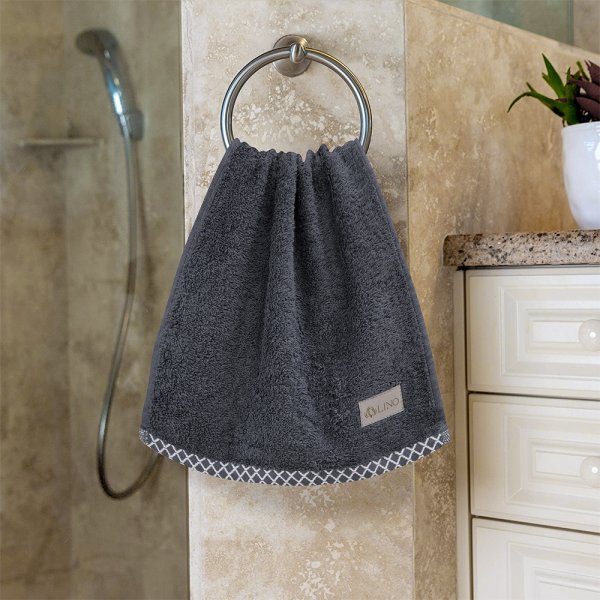 Πετσέτα Χεριών Marley Ανθρακί Lino Home