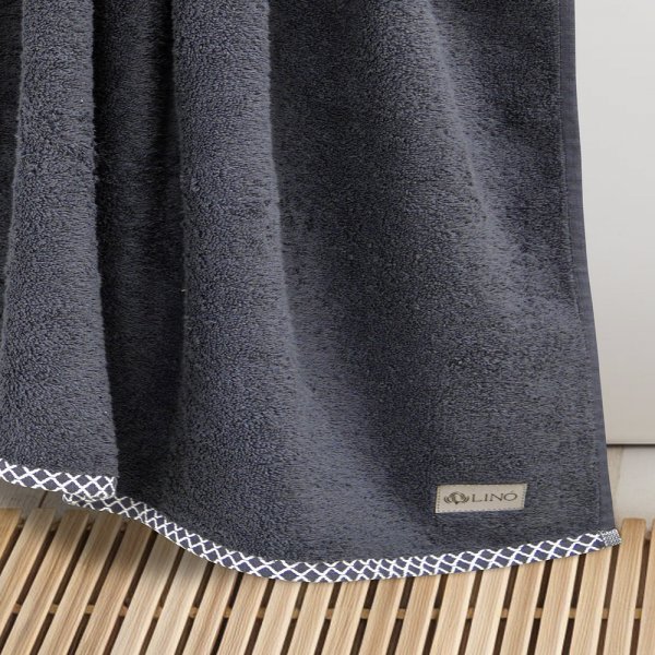 Πετσέτα Σώματος Marley Ανθρακί Lino Home