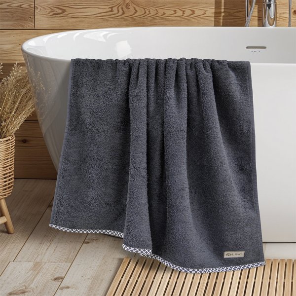 Πετσέτα Σώματος Marley Ανθρακί Lino Home