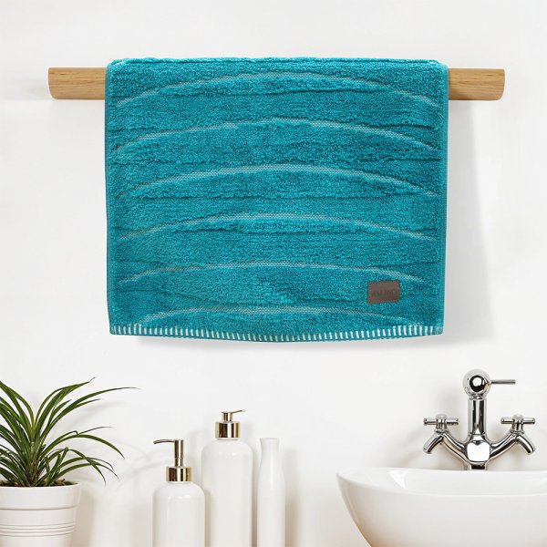 Πετσέτα Χεριών Loomline Πετρόλ Lino Home