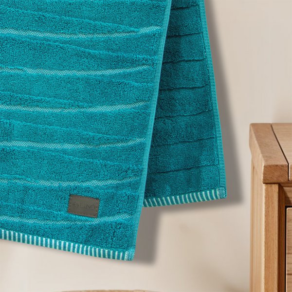 Πετσέτα Προσώπου Loomline Πετρόλ Lino Home