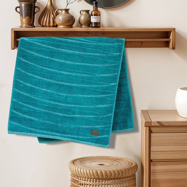 Πετσέτα Προσώπου Loomline Πετρόλ Lino Home