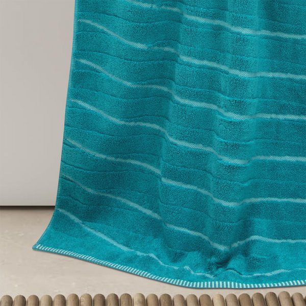 Πετσέτα Σώματος Loomline Πετρόλ Lino Home