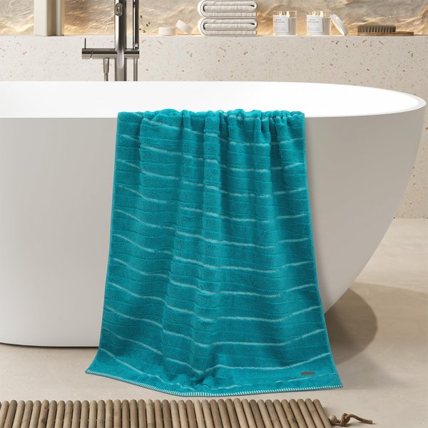 Πετσέτα Σώματος Loomline Πετρόλ Lino Home