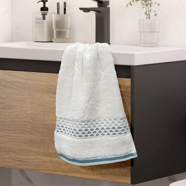 Πετσέτα Χεριών Igalo Λευκό/Μέντα Lino Home