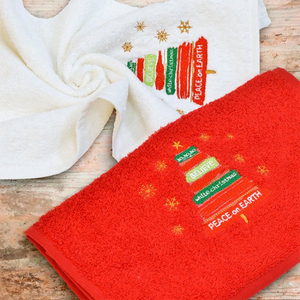 Σετ Χριστουγεννιάτικες Πετσέτες (2τμχ) Xmas Baum Lino Home