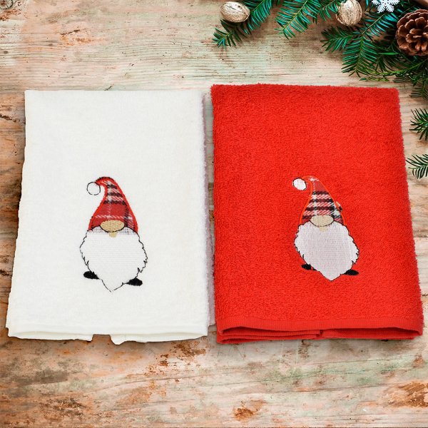 Σετ Χριστουγεννιάτικες Πετσέτες (2τμχ) Xmas Brada Lino Home