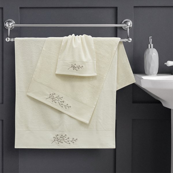 Σετ Πετσέτες Μπάνιου (3τμχ) Blom Cream Lino Home