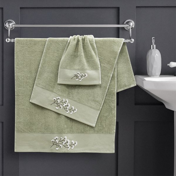 Σετ Πετσέτες Μπάνιου (3τμχ) Blom Olive Lino Home