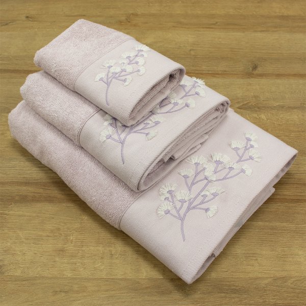 Σετ Πετσέτες Μπάνιου (3τμχ) Blom Lilac Lino Home