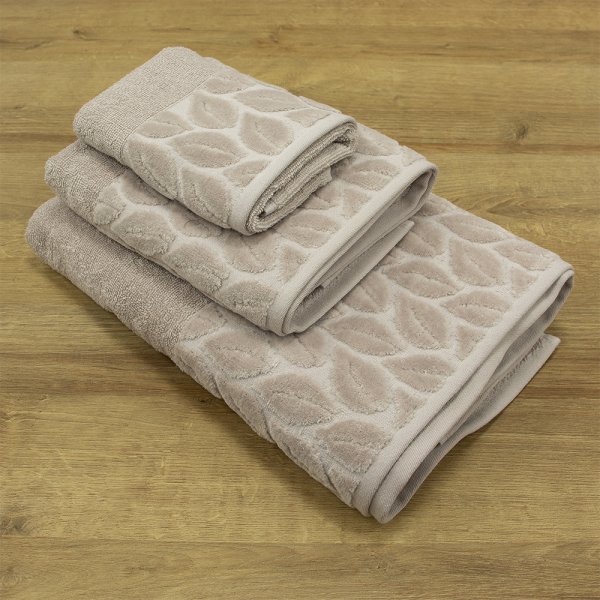 Σετ Πετσέτες Μπάνιου (3τμχ) Cappa Cream Lino Home