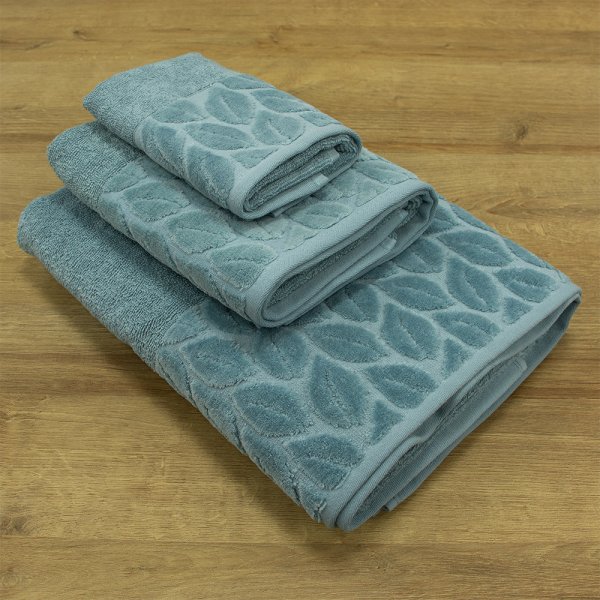 Σετ Πετσέτες Μπάνιου (3τμχ) Cappa Petrol Lino Home