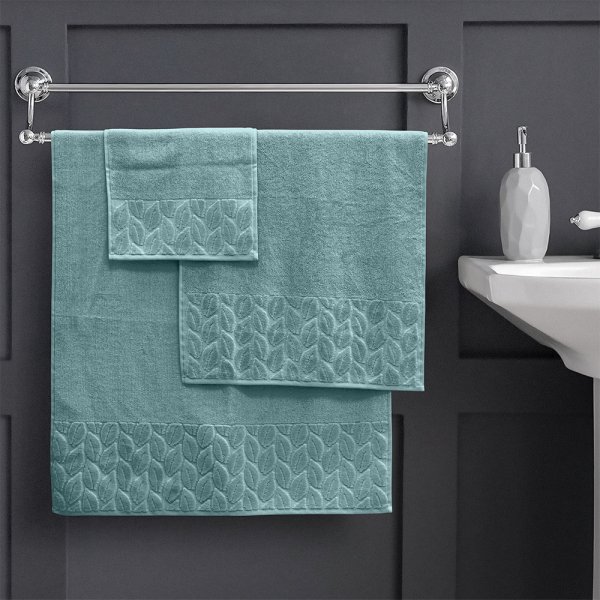 Σετ Πετσέτες Μπάνιου (3τμχ) Cappa Petrol Lino Home