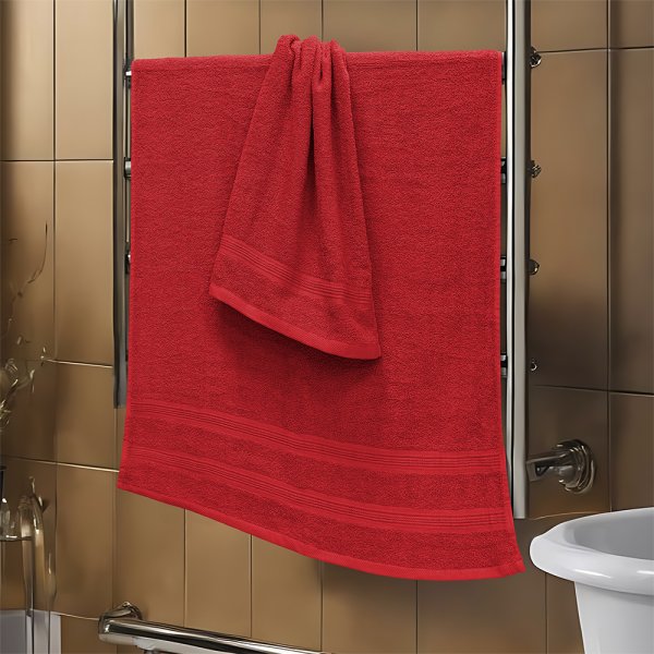 Σετ Πετσέτες Μπάνιου (2τμχ) Marea Red Lino Home