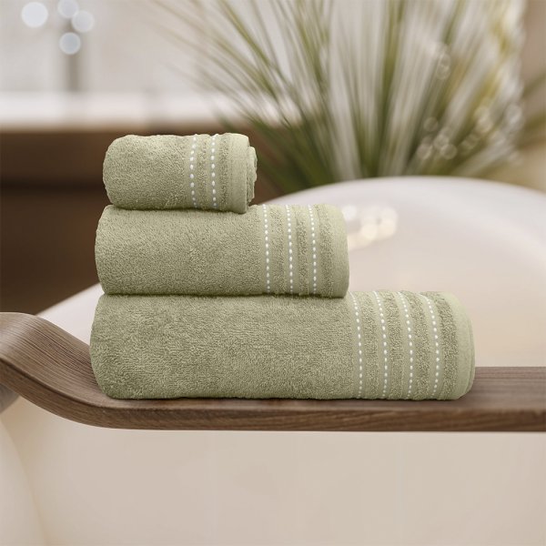 Σετ Πετσέτες Μπάνιου (3τμχ) Veluva Λεμονί Lino Home