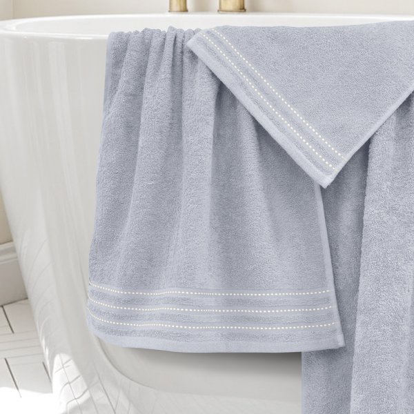 Σετ Πετσέτες Μπάνιου (3τμχ) Veluva Ανοιχτό Γκρι Lino Home