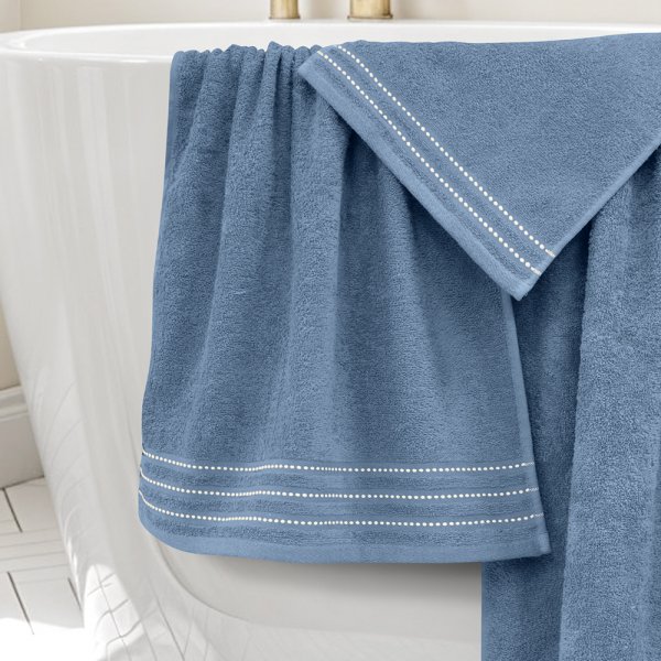 Σετ Πετσέτες Μπάνιου (3τμχ) Veluva Πετρόλ Lino Home