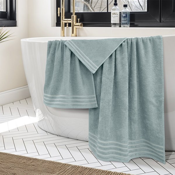 Σετ Πετσέτες Μπάνιου (3τμχ) Veluva Μέντα Lino Home