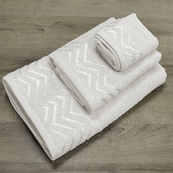 Σετ Πετσέτες Μπάνιου (3τμχ) Wavie Εκρού Lino Home