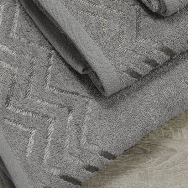 Σετ Πετσέτες Μπάνιου (3τμχ) Wavie Μόκα Lino Home