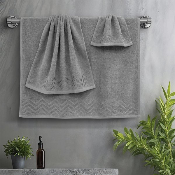 Σετ Πετσέτες Μπάνιου (3τμχ) Wavie Μόκα Lino Home