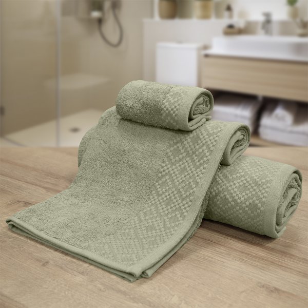 Σετ Πετσέτες Μπάνιου (3τμχ) Serapha Λεμονί Lino Home