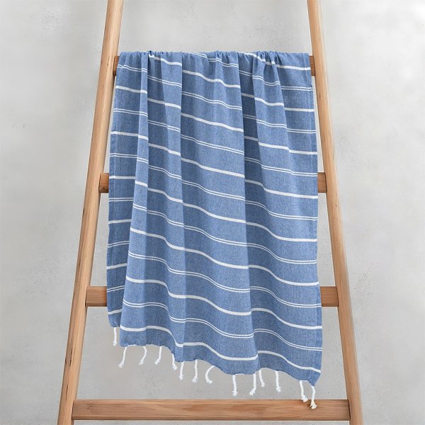 Πετσέτα/Παρεό Veliu Γαλάζιο Lino Home