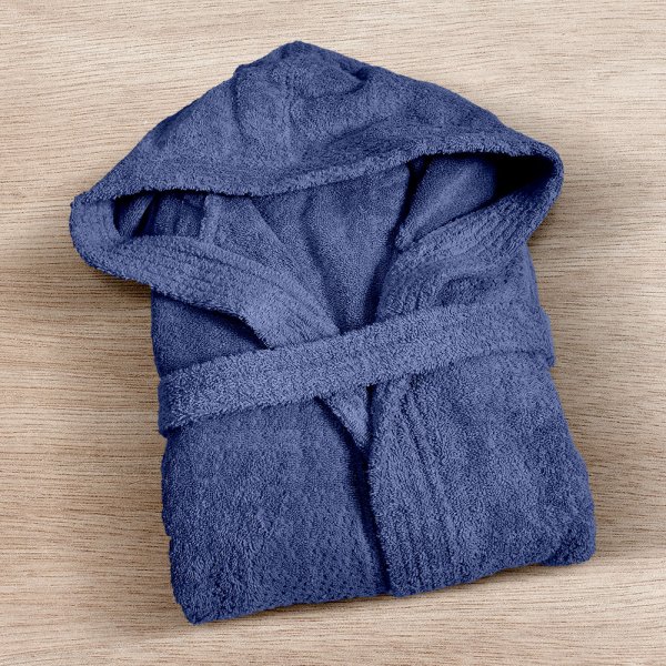 Μπουρνούζι Με Κουκούλα Erasia Dblue Lino Home