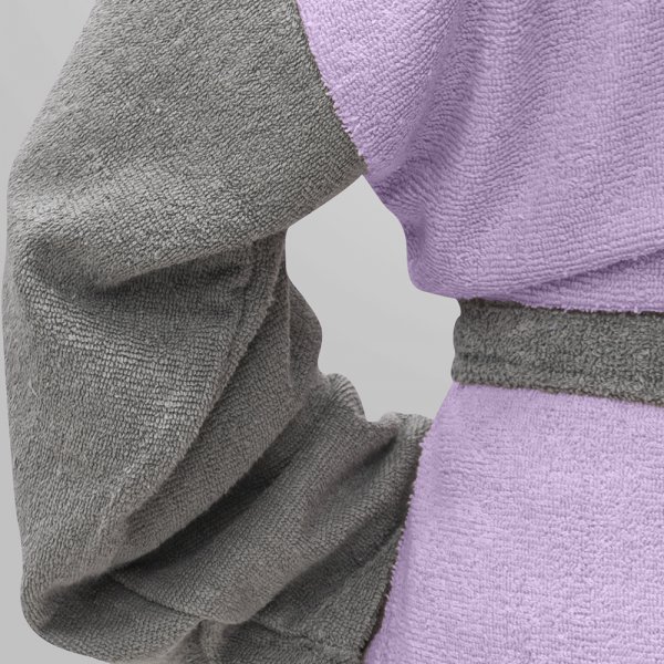 Μπουρνούζι Με Κουκούλα Revel Μωβ Lino Home