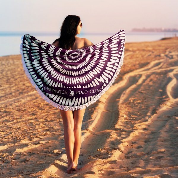 Στρογγυλή Πετσέτα Θαλάσσης 3687 Greenwich Polo Club