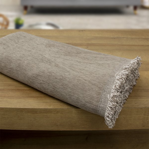 Ριχτάρι Τριθέσιου (180x300) Valio Taupe Lino Home